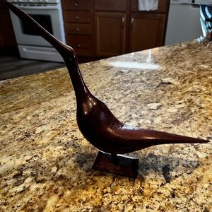 Handmade Cuban Curlew bird bonus fish